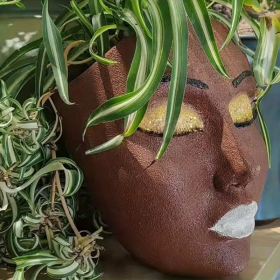 1pc Face Planter Pot Head Planter, Resin Wall Mounted Planter Face Pot Face Flowers Pots For Indoor Outdoor Plants Wall Decors