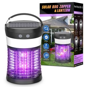 Solar Mosquito Killer Lamp 4 Light Modes Solar Bug Zapper Outdoor Mosquito Zapper With Waterproof Camping Lantern
