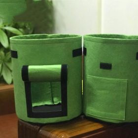 Heavy Duty Non-Woven Fabric Pots with Flap and Handles Root Crops Plant Grow Bags