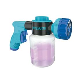 Aqua Joe Hose-Powered Multi-Purpose Spray Gun W/ Soap to Water Dial, 7 Patterns, 17 fl oz Capacity