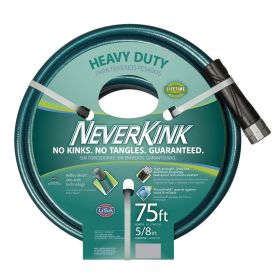 Neverkink 8615-075 Heavy Duty Garden Hose, 5/8 in ID 75 ft L