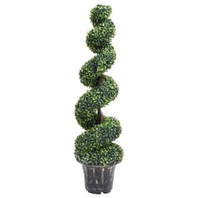 Artificial Boxwood Spiral Plant with Pot Green 46.1"