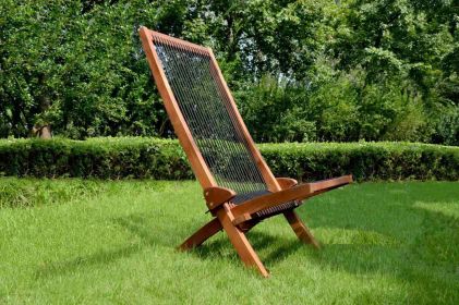 folding roping wood chair