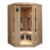Hemlock pentagonal double opening glass sauna room
