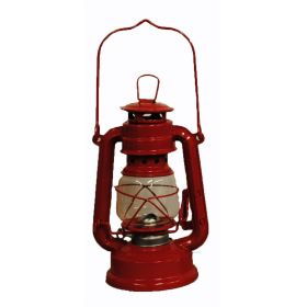 Red Hurricane Kerosene Oil Lantern Emergency Hanging Light / Lamp - 8 Inches