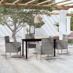 5 Piece Patio Dining Set Anthracite