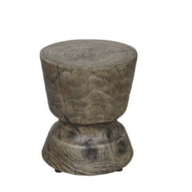 14.6 Inch x 17 Inch Height Faux Woodgrain Accent Table