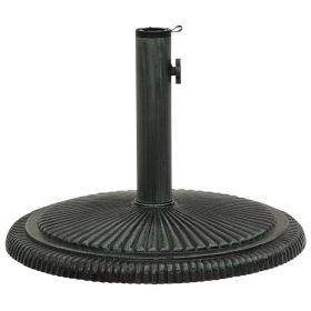 Umbrella Base Green 17.7"x17.7"x11.8" Cast Iron