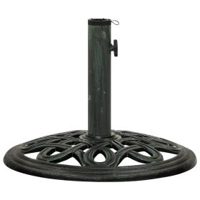 Umbrella Base Green 15.7"x15.7"x12.6" Cast Iron