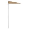 Garden Half Parasol with Pole 70.9"x35.4" Taupe
