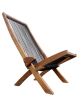 folding roping wood chair