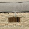TOPMAX 6 Piece Outdoor Rattan Wicker Set Patio Garden Backyard Sofa, Chair, Stools and Table