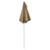 Garden Half Parasol with Pole 70.9"x35.4" Taupe