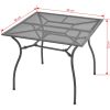 5 Piece Patio Dining Set with Folding Chairs Steel Anthracite