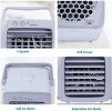 Portable USB Personal Mini Air Conditioner Fan;  3 Speeds;  Quiet;  Adjustable Vane;  Ice Water Tank