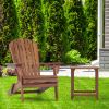 Wooden Outdoor Folding Adirondack Chair Set of 2 Wood Lounge Patio Chair for Garden,Garden, Lawn, Backyard, Deck, Pool Side, Fire Pit,Half Assembled,