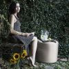 Jaxx Spring Outdoor Ottoman, White