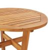 Patio Bar Table Ø23.6"x41.3" Solid Wood Acacia