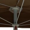 Garden Half Parasol with Pole 70.9"x35.4" Taupe