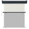 Balcony Side Awning 55.1"x98.4" Cream