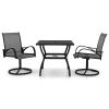 3 Piece Patio Dining Set Textilene and Steel