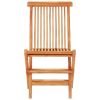 5 Piece Folding Patio Dining Set Solid Teak Wood
