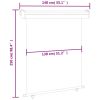 Balcony Side Awning 55.1"x98.4" Gray