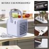 Portable USB Personal Mini Air Conditioner Fan;  3 Speeds;  Quiet;  Adjustable Vane;  Ice Water Tank