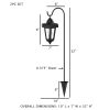 Solar LED Hanging Coach Lanterns ? Black - Set of 2 by Pure Garden