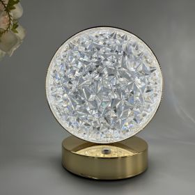 Star Moon Charging Touch Touch Small Night-light Table Lamp (Option: Rechargeable-Round)