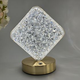 Star Moon Charging Touch Touch Small Night-light Table Lamp (Option: Rechargeable-Rhombus)