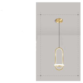 Modern Simple Led Bedroom Bedside Chandelier Nordic Creative Personality (Option: Gold-Stepless dimming)