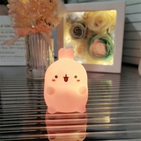 Cartoon Luminous Night Market Stall Led Small Night Lamp Christmas Gift (Option: Pink Rabbit Small Size)