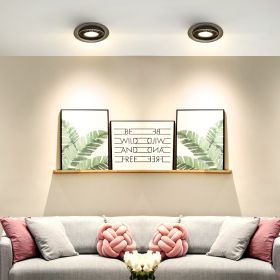 Square Round LED Embedded Elephant Trunk Lamp Living Room Ceiling Corridor Spotlight (Option: Black 20W opening120mm-Single head round-3000k)