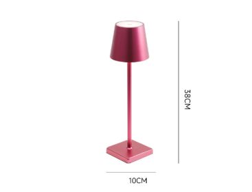 Aluminum LED Charging Table Lamp (Option: Red-All aluminum)
