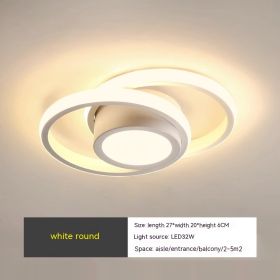 Minimalist Aisle Ceiling Lamp Corridor (Option: White Round-110V Three Colors)