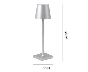 Aluminum LED Charging Table Lamp (Option: Silver-All aluminum)