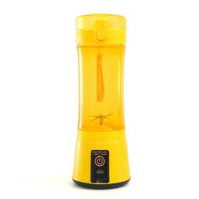 Portable Blender Portable Fruit Electric Juicing Cup Kitchen Gadgets (Option: Yellow-USB)