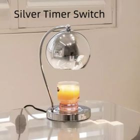 Dopamine Fragrance Lamp Wax Melting Lamp Bedroom Bedside Lamp Advanced Sense Ambience Light Gift Decoration Night Light (Option: Silver Dimmer Switch-UK)