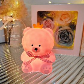 Cartoon Luminous Night Market Stall Led Small Night Lamp Christmas Gift (Option: Nini Bear Pink)