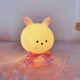 Cartoon Luminous Night Market Stall Led Small Night Lamp Christmas Gift (Option: Big Head Rabbit Pink Pink)