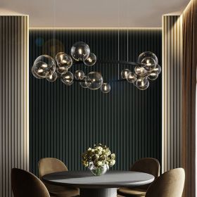 Light Luxury Living Room Light Modern Simple Nordic Bubble Chandelier (Option: Neutral Light-85cm)