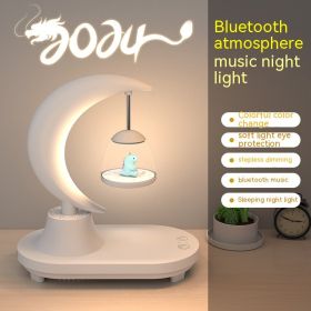 Bluetooth Speaker Bedside Seven-color Atmosphere Small Night Lamp Wireless Charging (Option: 5w-Little Dinosaur-Colorful Night Light)