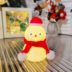 Cartoon Luminous Night Market Stall Led Small Night Lamp Christmas Gift (Option: Ice Man Hat Red Scarf)