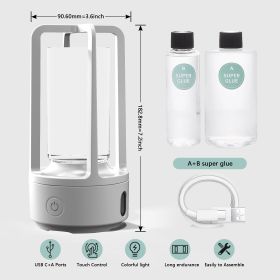 Creative 2-in-1 Audio Crystal Light And Bluetooth Speaker DIY Valentine's Day Gift Touch Night Light (Option: White-Crystal-Blank)