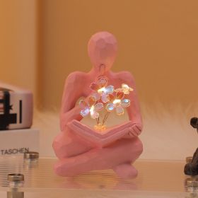 Silence Is The Golden Thinker Small Night Lamp Bouquet Handmade Ornaments (Option: Silence Is Golden)