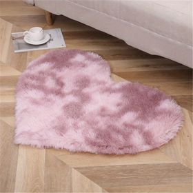 1pc, Tie-dye Silk Wool Area Rug, Plush Carpet, PV Velvet Floor Mat, 27.56*31.5inch (Color: Tie Dye Pink)