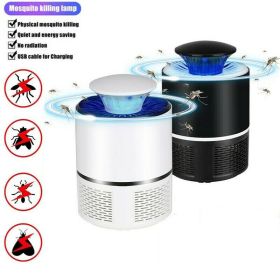 Electric UV Mosquito Killer Lamp Outdoor Indoor Fly Bug Insect Zapper Trap USB (Color: White)