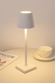 Aluminum LED Charging Table Lamp (Option: White-Aluminum and iron)