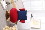 Swivel Accent Chair Armchair, Round Barrel Chair in Fabric for Living Room Bedroom